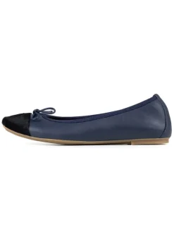 Leder-Ballerinas "Fabella" in Dunkelblau