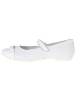 Leder-Ballerinas "Fantasy party" in Weiß