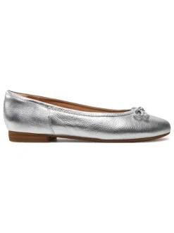 Leder-Ballerinas "Fawna" in Silber
