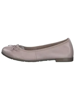 Leder-Ballerinas in Altrosa