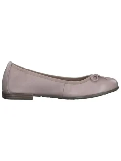 Leder-Ballerinas in Altrosa