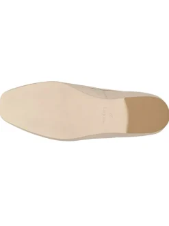 Leder-Ballerinas in Beige