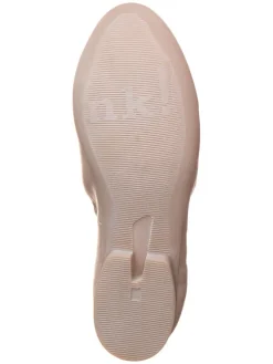 Leder-Ballerinas in Beige