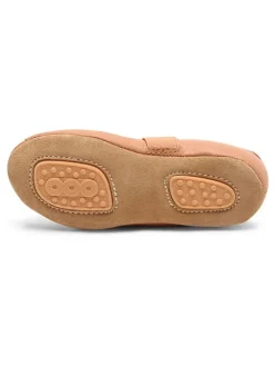 Leder-Ballerinas in Beige