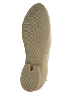 Leder-Ballerinas in Beige