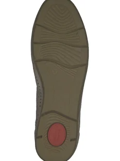 Leder-Ballerinas in Beige