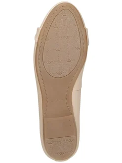 Leder-Ballerinas in Beige