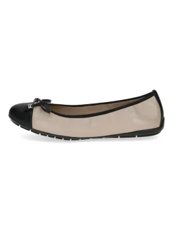 Leder-Ballerinas in Beige