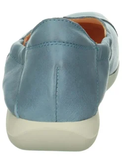 Leder-Ballerinas in Blau