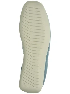 Leder-Ballerinas in Blau