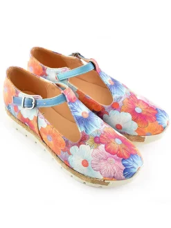 Leder-Ballerinas in Bunt