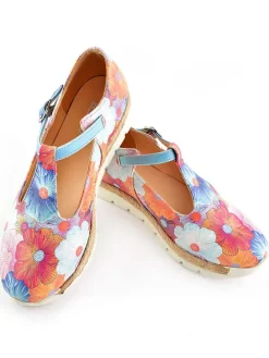 Leder-Ballerinas in Bunt