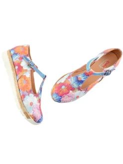 Leder-Ballerinas in Bunt