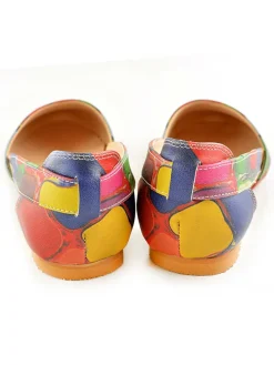 Leder-Ballerinas in Bunt