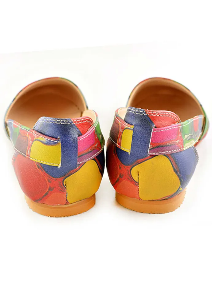 Leder-Ballerinas in Bunt