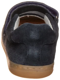 Leder-Ballerinas in Dunkelblau