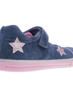 Leder-Ballerinas in Dunkelblau