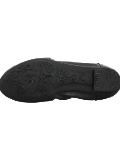 Leder-Ballerinas in Dunkelblau