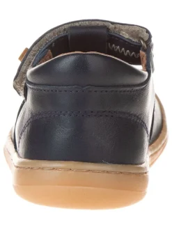 Leder-Ballerinas in Dunkelblau