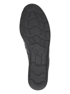 Leder-Ballerinas in Dunkelblau