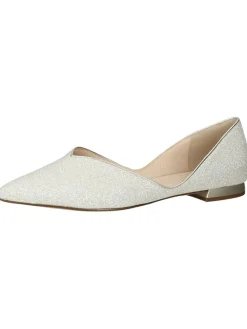Leder-Ballerinas in Gold