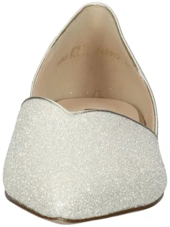 Leder-Ballerinas in Gold