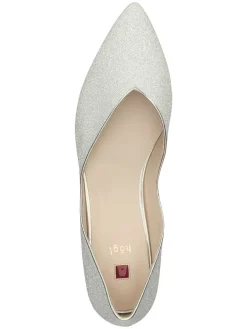 Leder-Ballerinas in Gold