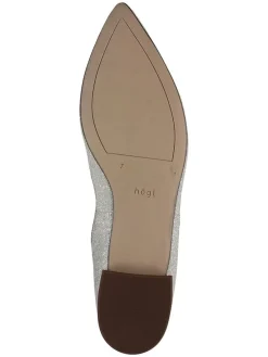 Leder-Ballerinas in Gold