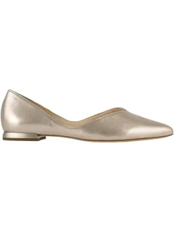Leder-Ballerinas in Gold