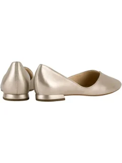 Leder-Ballerinas in Gold