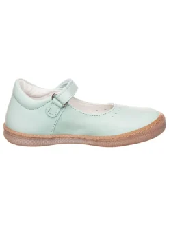 Leder-Ballerinas in Grün