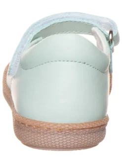 Leder-Ballerinas in Grün