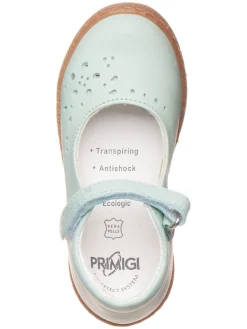 Leder-Ballerinas in Grün