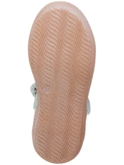 Leder-Ballerinas in Grün