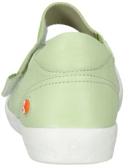 Leder-Ballerinas in Grün