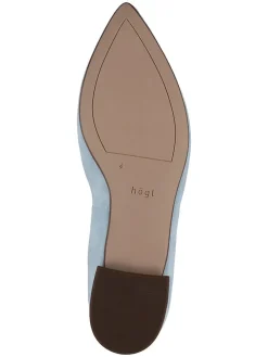 Leder-Ballerinas in Hellblau