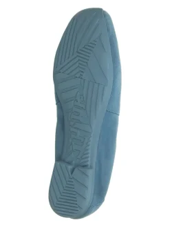 Leder-Ballerinas in Hellblau