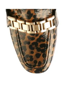 Leder-Ballerinas in Hellbraun/ Braun/ Schwarz