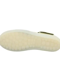 Leder-Ballerinas in Khaki