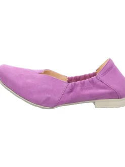 Leder-Ballerinas in Lila