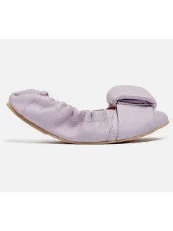Leder-Ballerinas in Lila