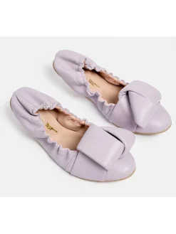 Leder-Ballerinas in Lila