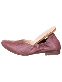 Leder-Ballerinas in Lila