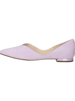 Leder-Ballerinas in Lila