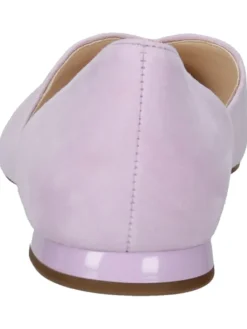 Leder-Ballerinas in Lila