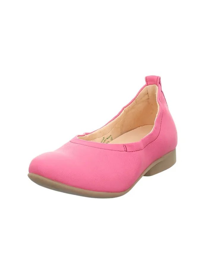 Leder-Ballerinas in Pink