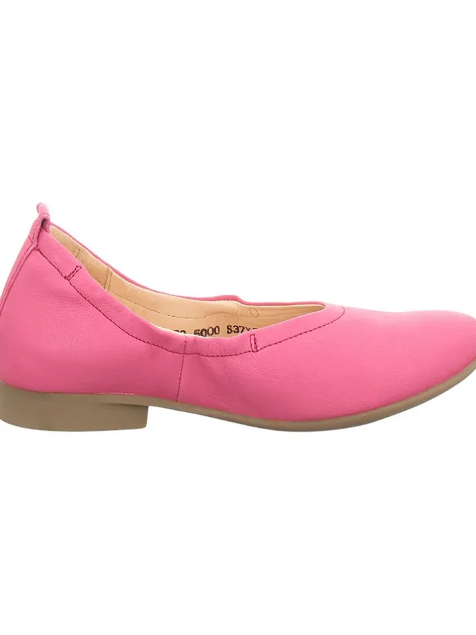 Leder-Ballerinas in Pink