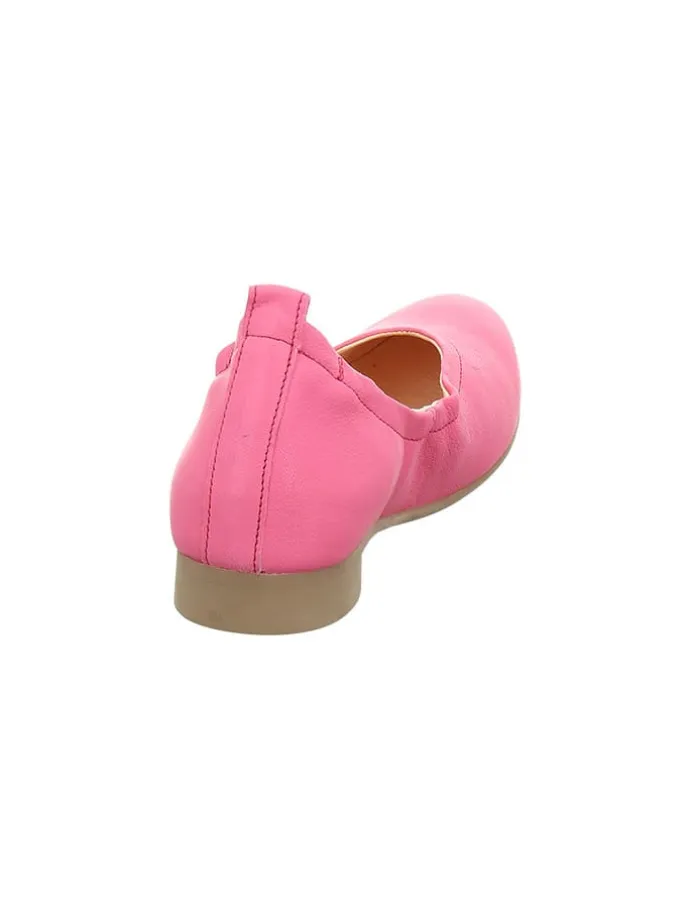 Leder-Ballerinas in Pink