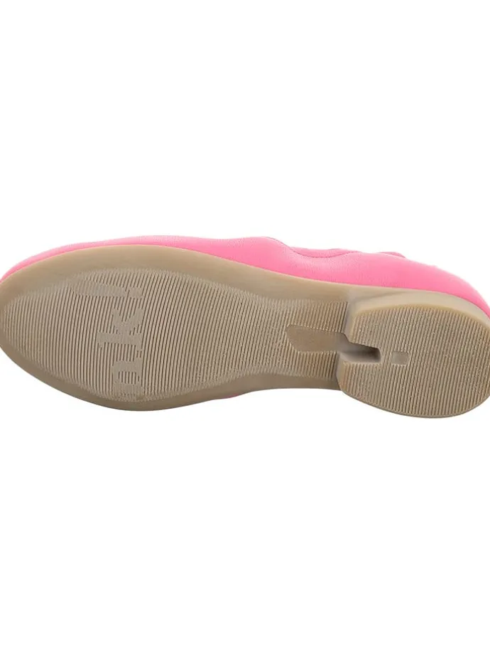 Leder-Ballerinas in Pink