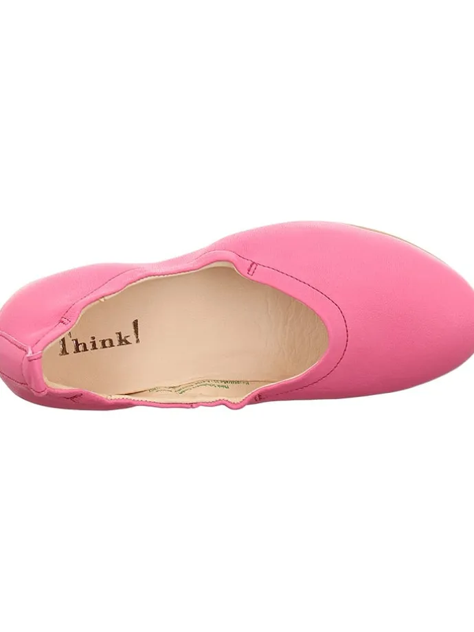Leder-Ballerinas in Pink